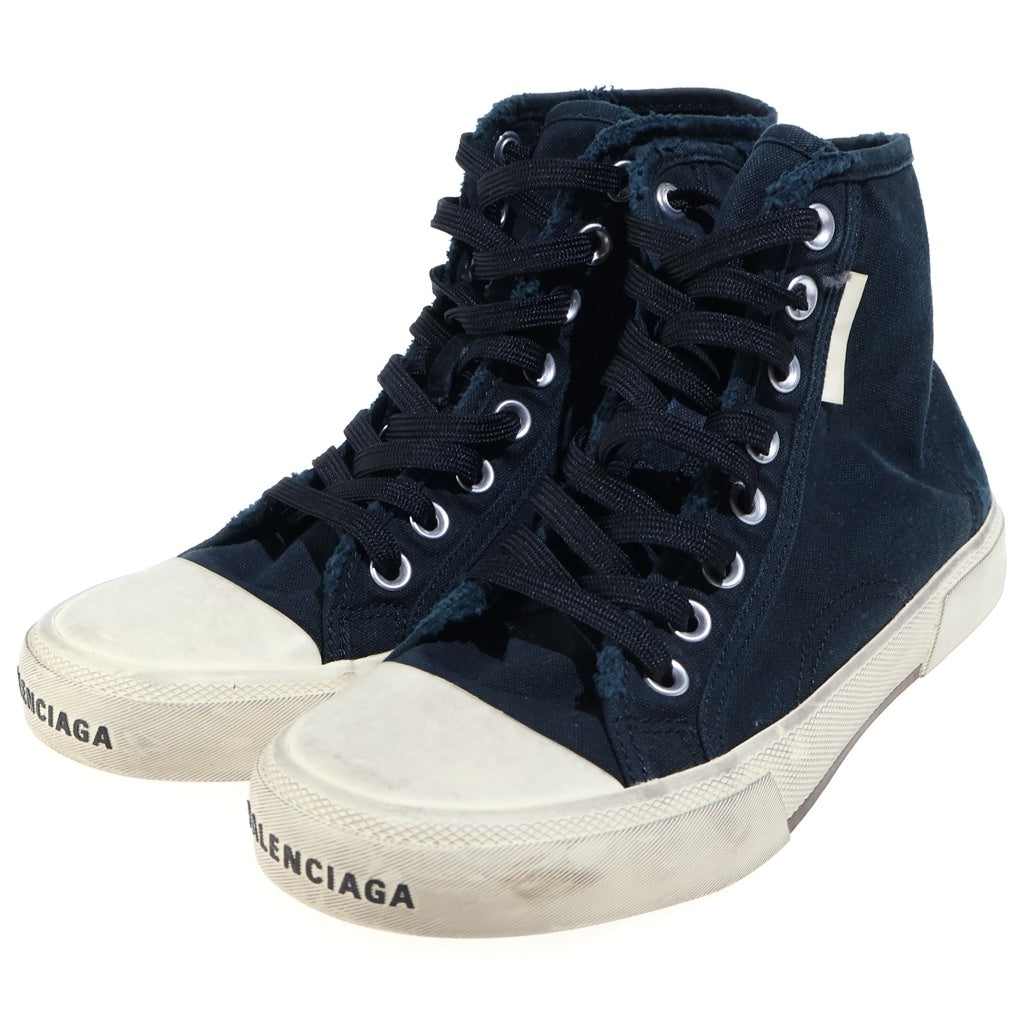 BALENCIAGA(バレンシアガ) PARIS HIGH TOP ユーズド加工 ハイカットスニーカー ブラック 688756 レディース