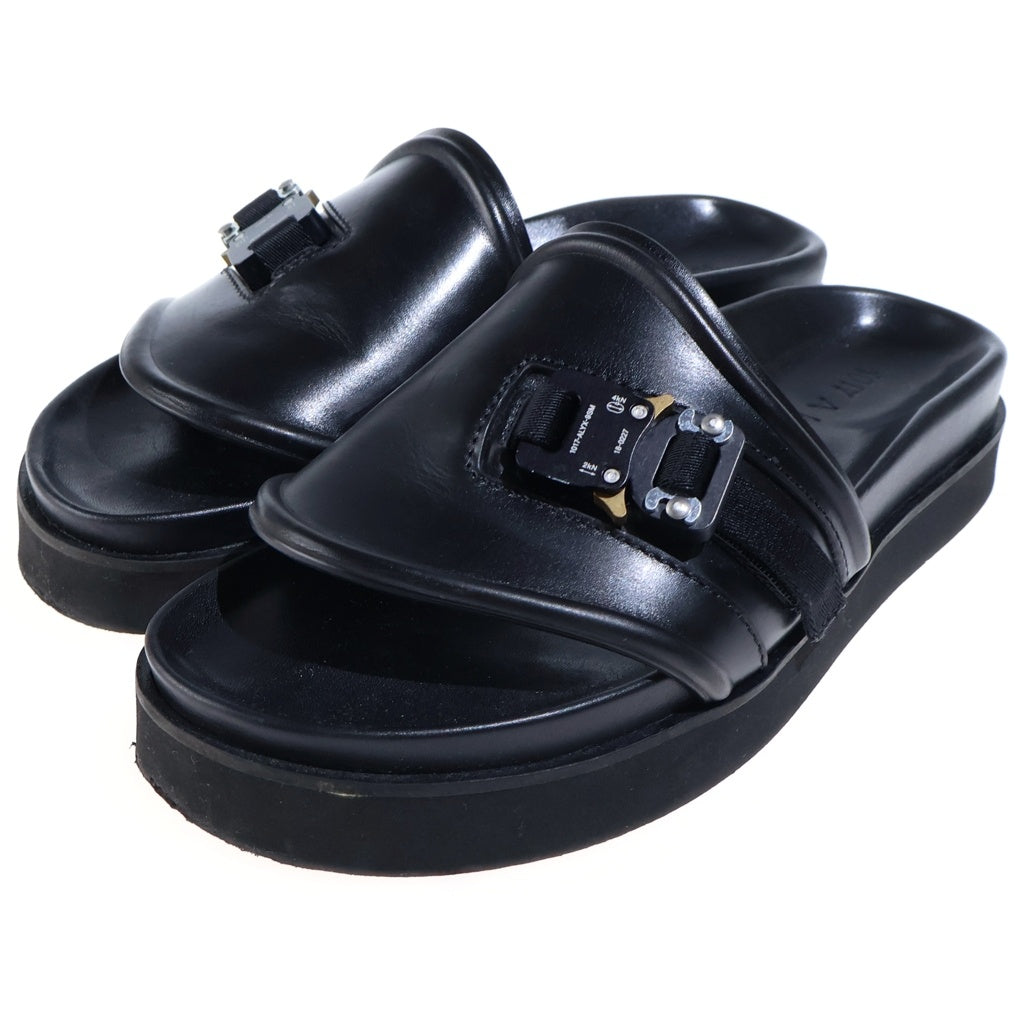 1017 ALYX 9SM(アリクス) Roller coaster buckle slides バックル レザー サンダル ブラック AAUSL0002LE01 レディース