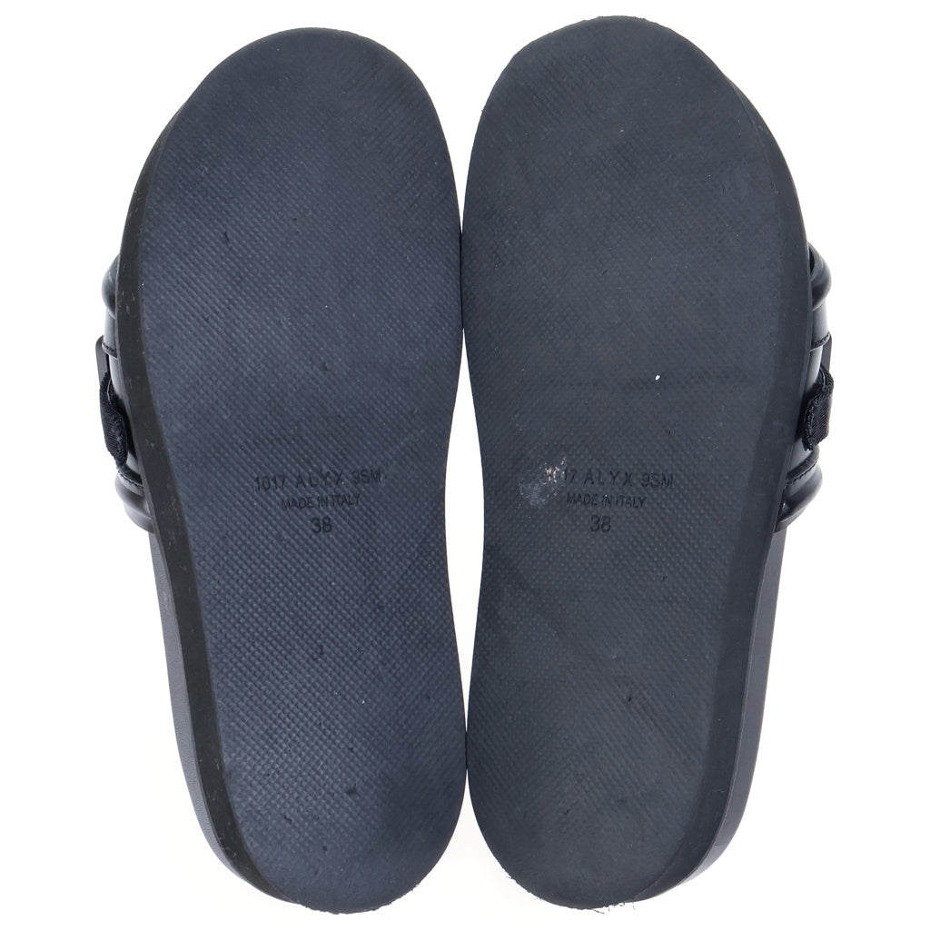 1017 ALYX 9SM(アリクス) Roller coaster buckle slides バックル レザー サンダル ブラック AAUSL0002LE01 レディース