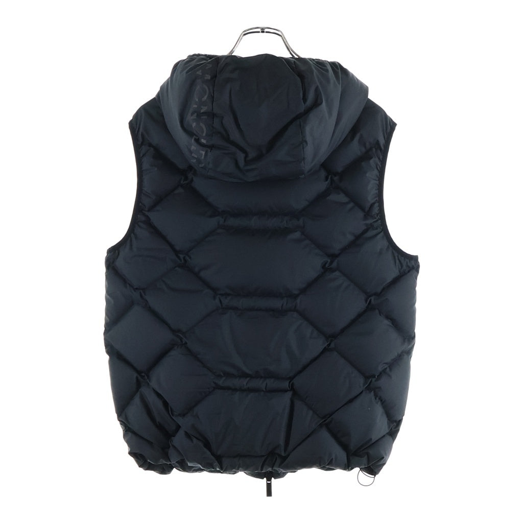 MONCLER(モンクレール) 23AW ATIK ラバーロゴプリント キルティングダウンベスト ブラック I10911A00031 596IU