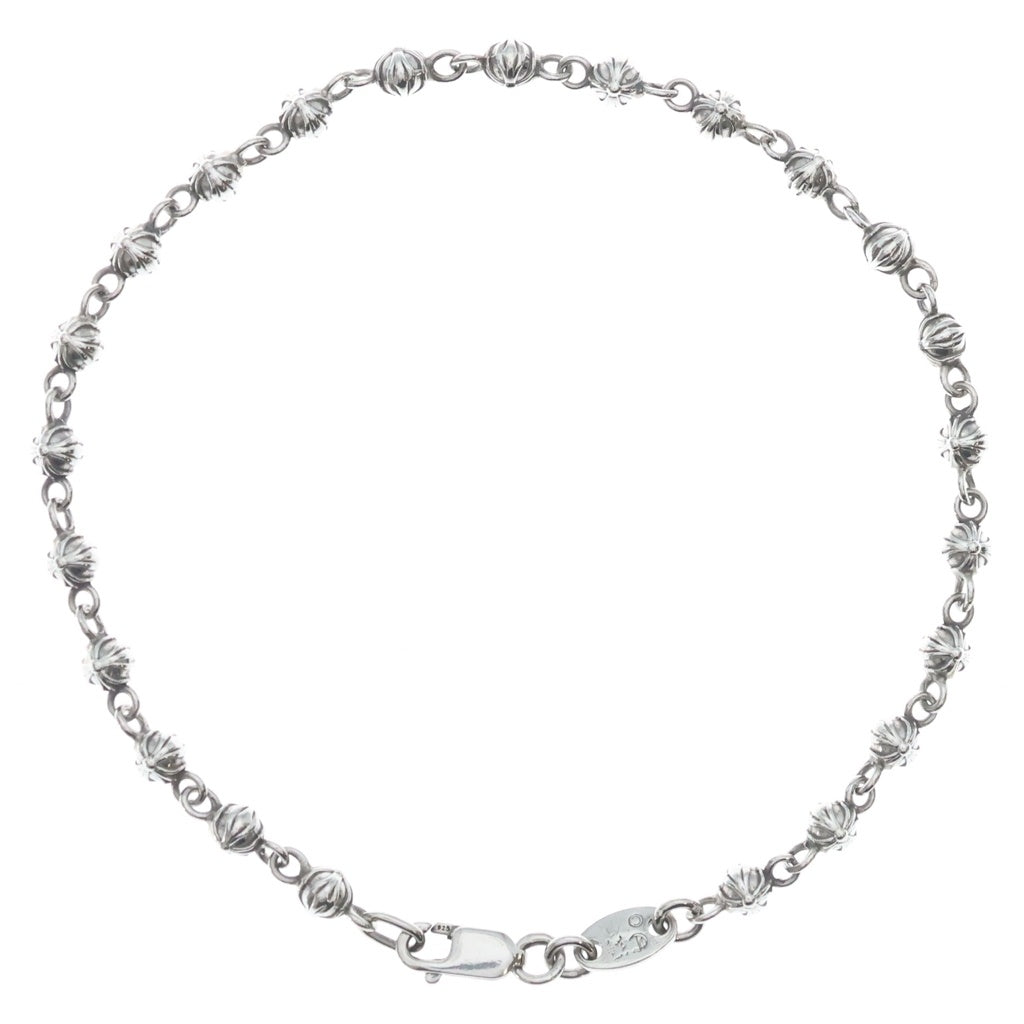 CHROME HEARTS(クロムハーツ) TINY CROSS BALL BEADED タイニー クロスボール チェーンビーズ ブレスレット シルバー