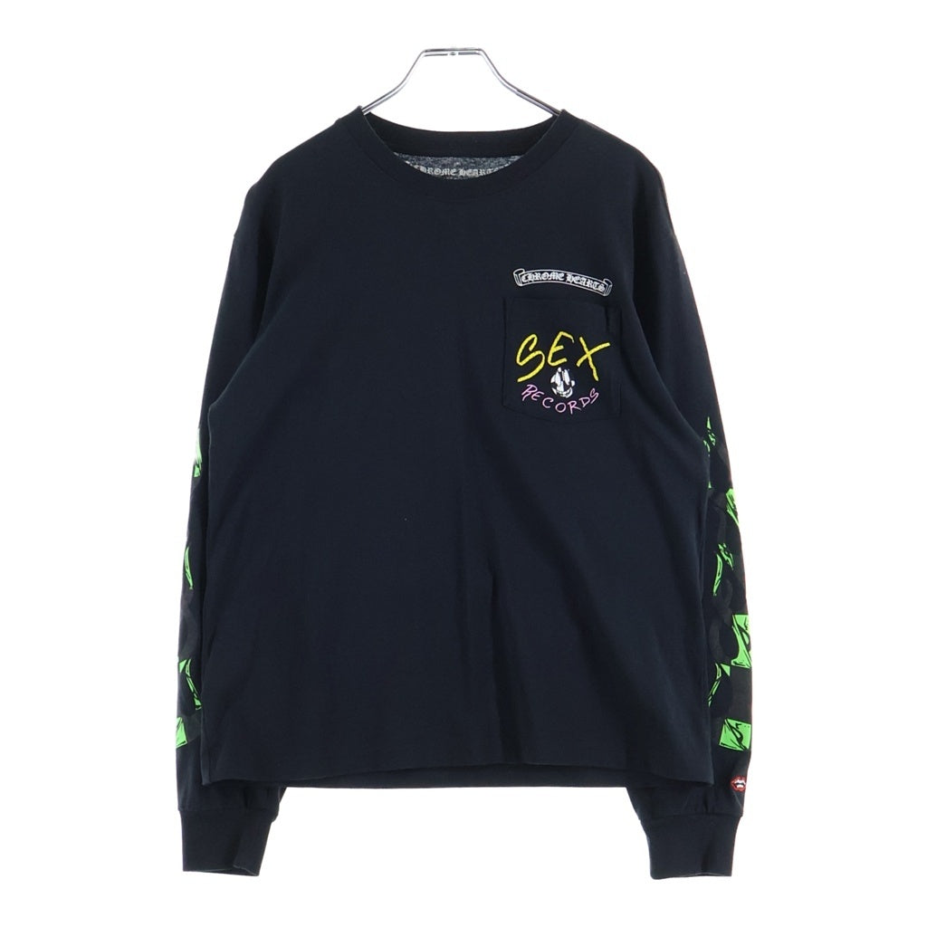 CHROME HEARTS(クロムハーツ) ×MATTY BOY STAY FAST SEX RECORDS L/S TEE マッティボーイ ステイファスト セックス レコーズ クルーネック長袖Tシャツカットソー ブラック