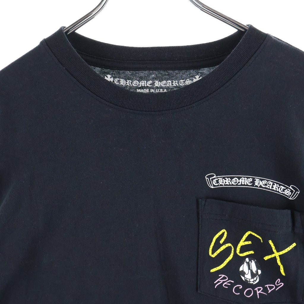 CHROME HEARTS(クロムハーツ) ×MATTY BOY STAY FAST SEX RECORDS L/S TEE マッティボーイ ステイファスト セックス レコーズ クルーネック長袖Tシャツカットソー ブラック