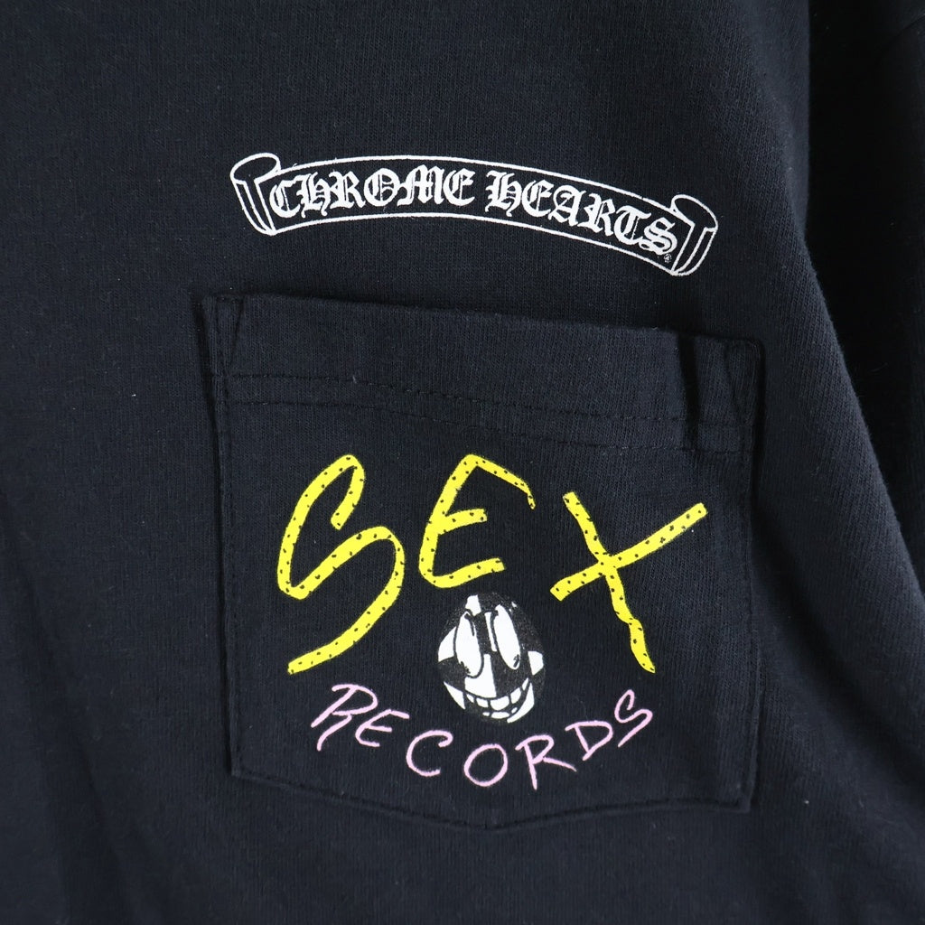 CHROME HEARTS(クロムハーツ) ×MATTY BOY STAY FAST SEX RECORDS L/S TEE マッティボーイ ステイファスト セックス レコーズ クルーネック長袖Tシャツカットソー ブラック
