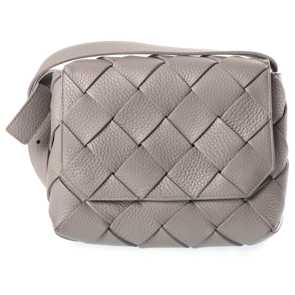 BOTTEGA VENETA(ボッテガヴェネタ) ディアゴ イントレチャートグレインレザーショルダーバッグ グレー 795637V4FV11638 レディース