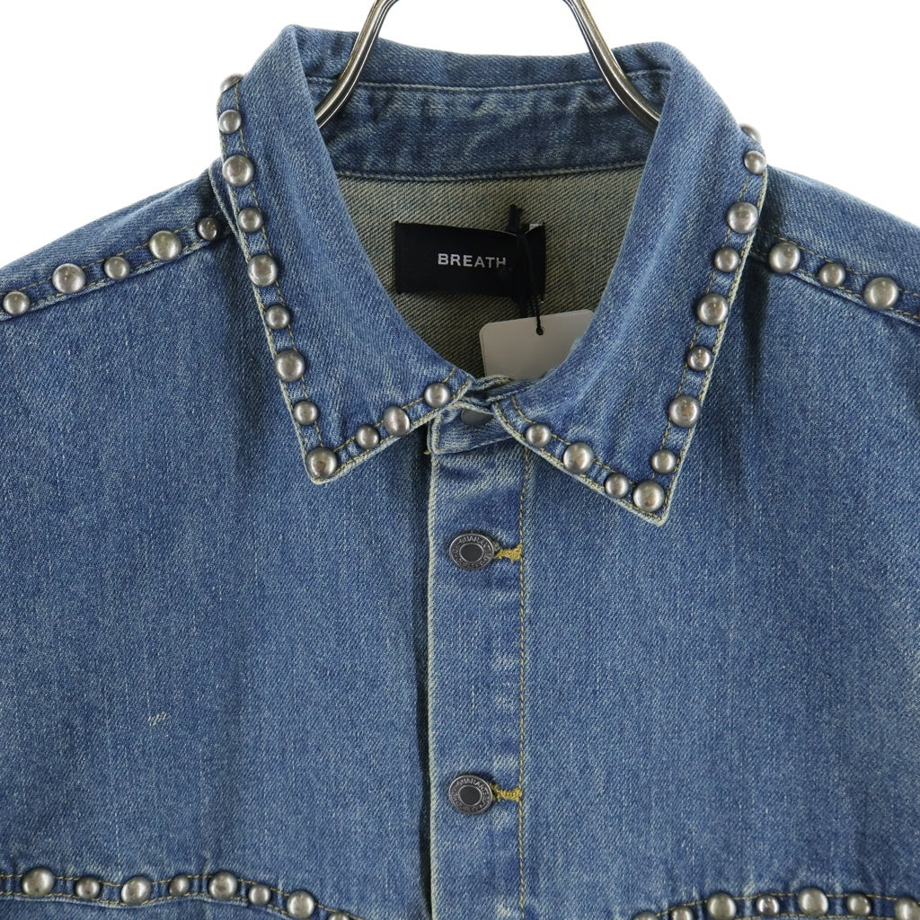 BREATH(ブレス) SUICIDE STUDS DENIM SHIRTS スーサイド スタッズ 半袖デニムシャツ インディゴ BR25SS-S2005