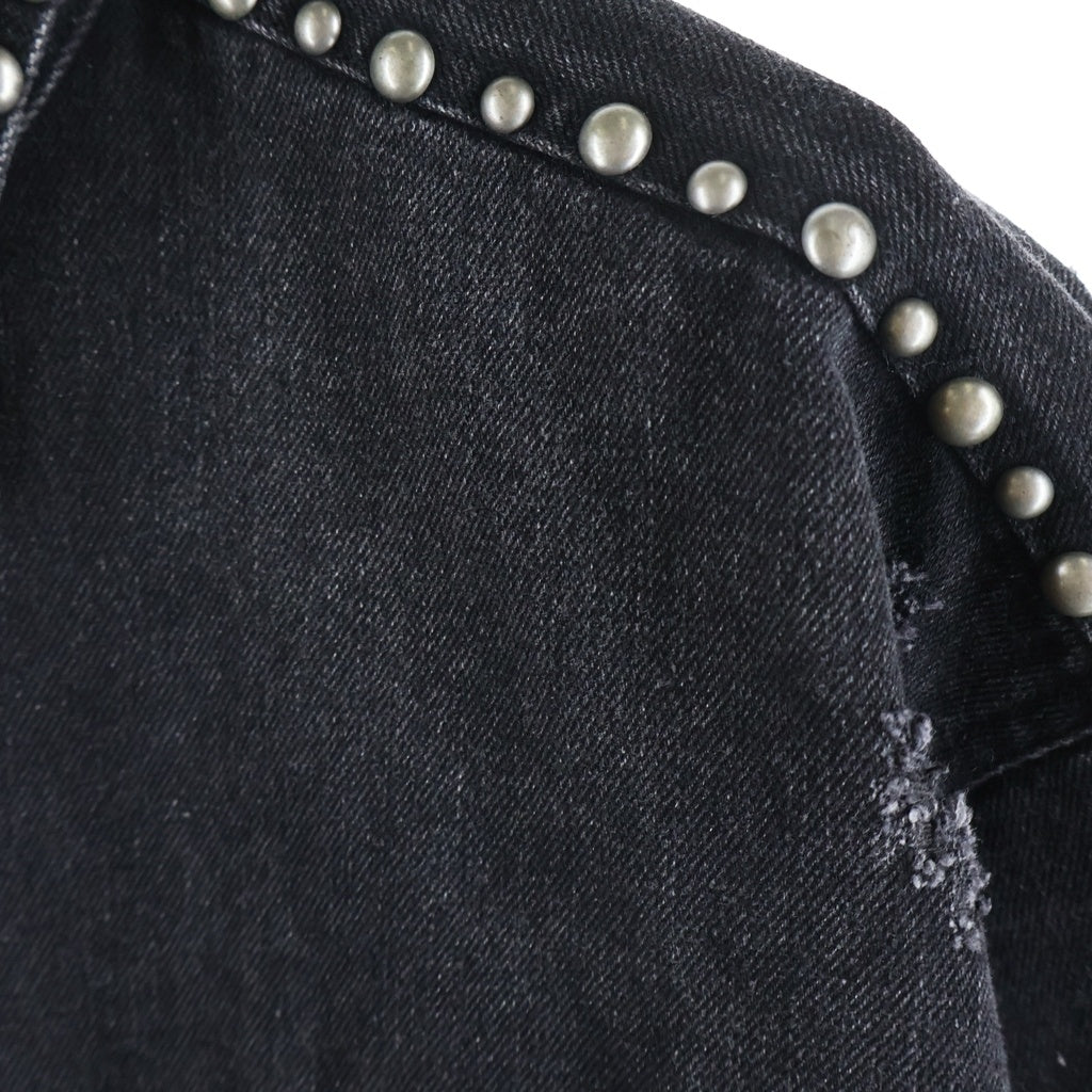 BREATH(ブレス) SUICIDE STUDS DENIM SHIRTS スーサイド スタッズ 半袖デニムシャツ ブラック BR25SS-S2005