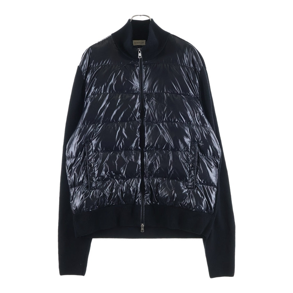MONCLER(モンクレール) TRICOT CARDIGAN ダウン切り替え 長袖ニットブルゾンジャケット ブラック H20919B00008 M1131