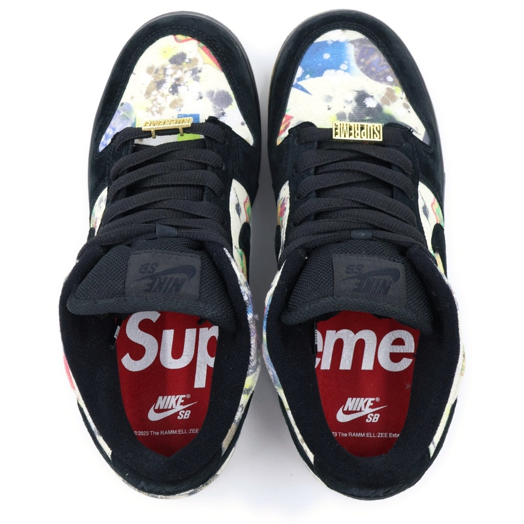 NIKE SB(ナイキエスビー) 23AW ×Supreme Dunk Low Rammellzee シュプリーム ダンク ラメルジー ローカットスニーカー ブラック/マルチカラー US8/26cm FD8778-001