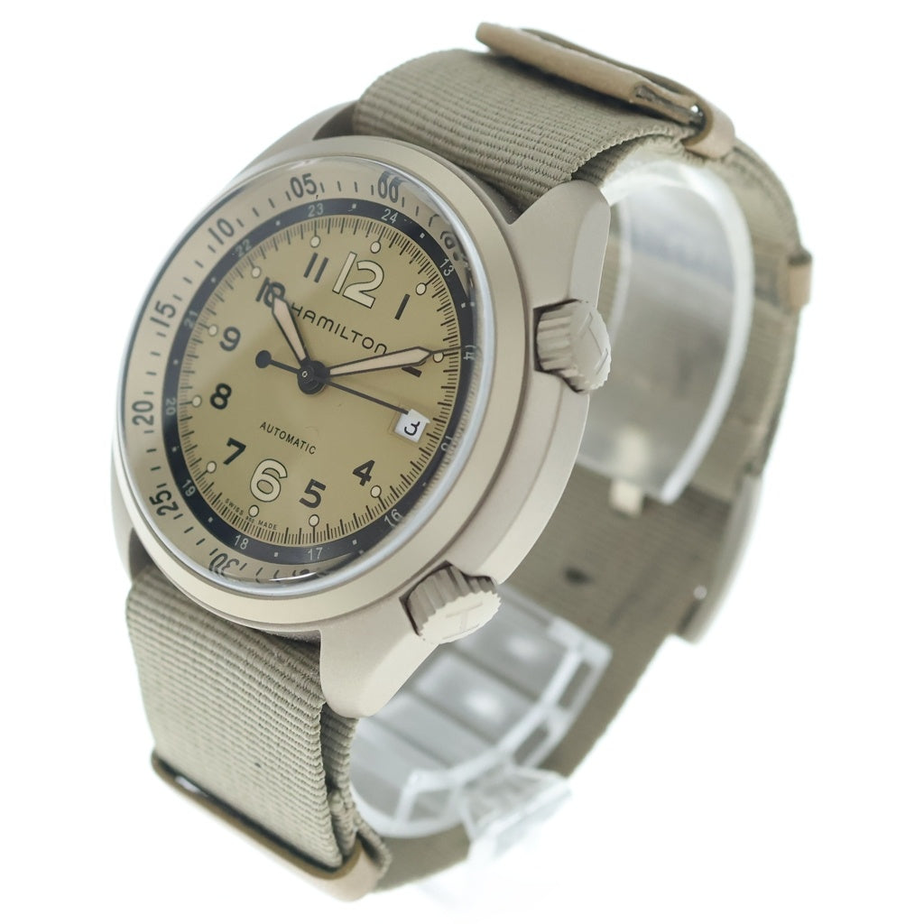 HAMILTON(ハミルトン) Khaki Pilot Pioneer Aluminium Auto パイロットパイオニア アルミニウムオートウォッチ 自動巻き 時計 カーキ H80435895