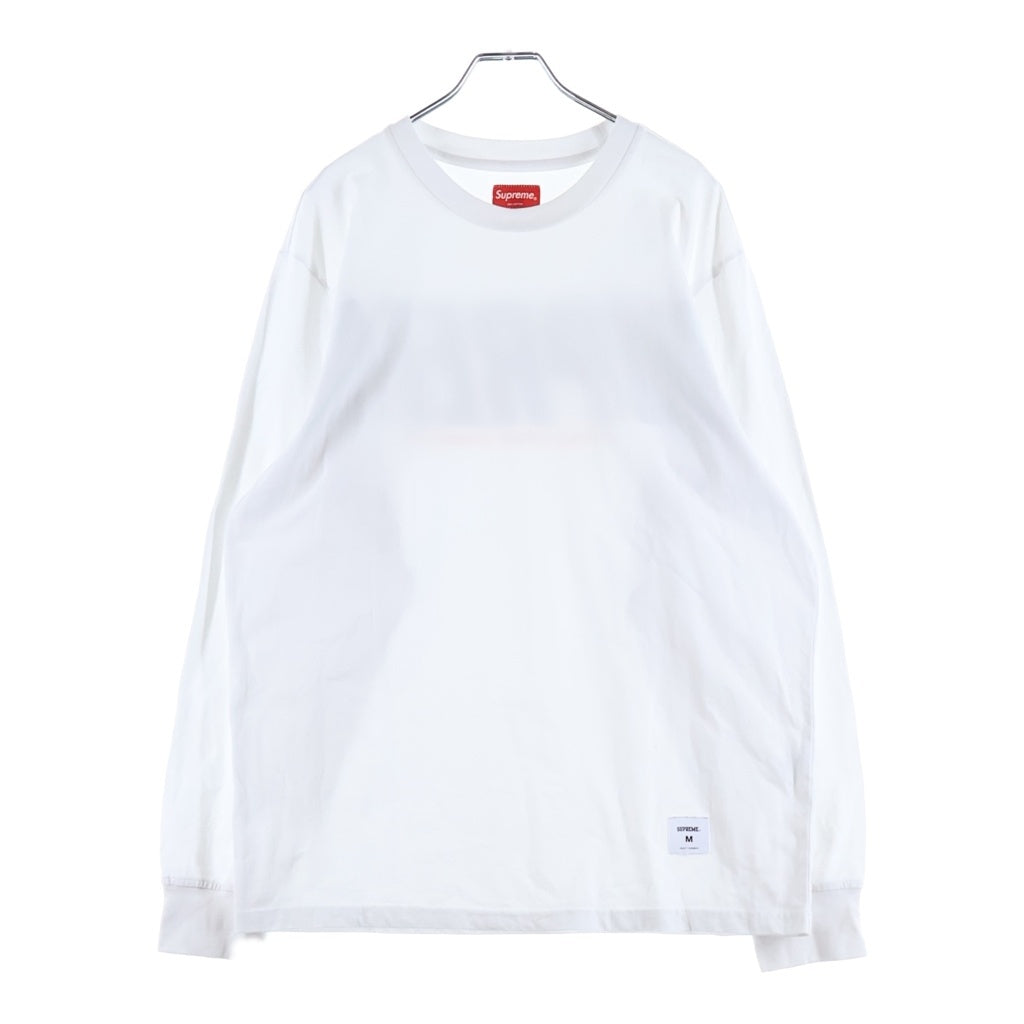 SUPREME(シュプリーム) 19AW Trademark L/S トレードマーク ロゴプリント長袖クルーネックTシャツカットソー ホワイト