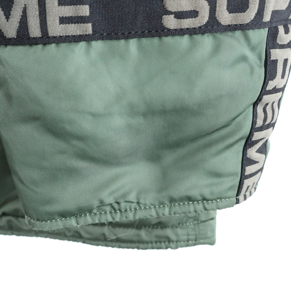 SUPREME(シュプリーム) 18AW Logo Tape Parka ロゴテープデザイン N-3B フーデッド中綿ジャケット カーキ