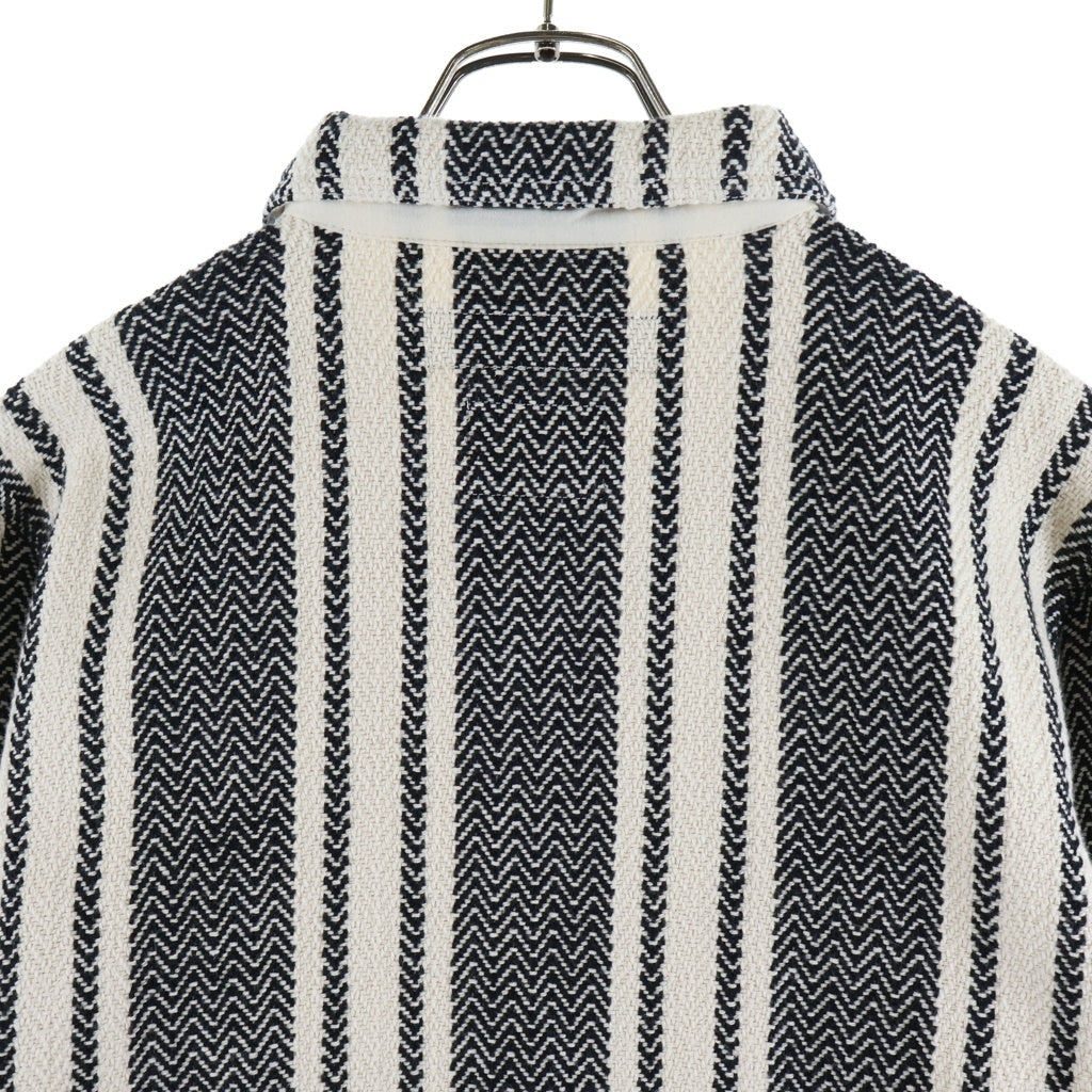 NEIGHBORHOOD(ネイバーフッド) MEX.PULL C-SHIRT.LS コットンメキシカンヘリンボーン ボタンダウン 長袖シャツ ブラック/ホワイト 182UCNH-SHM01
