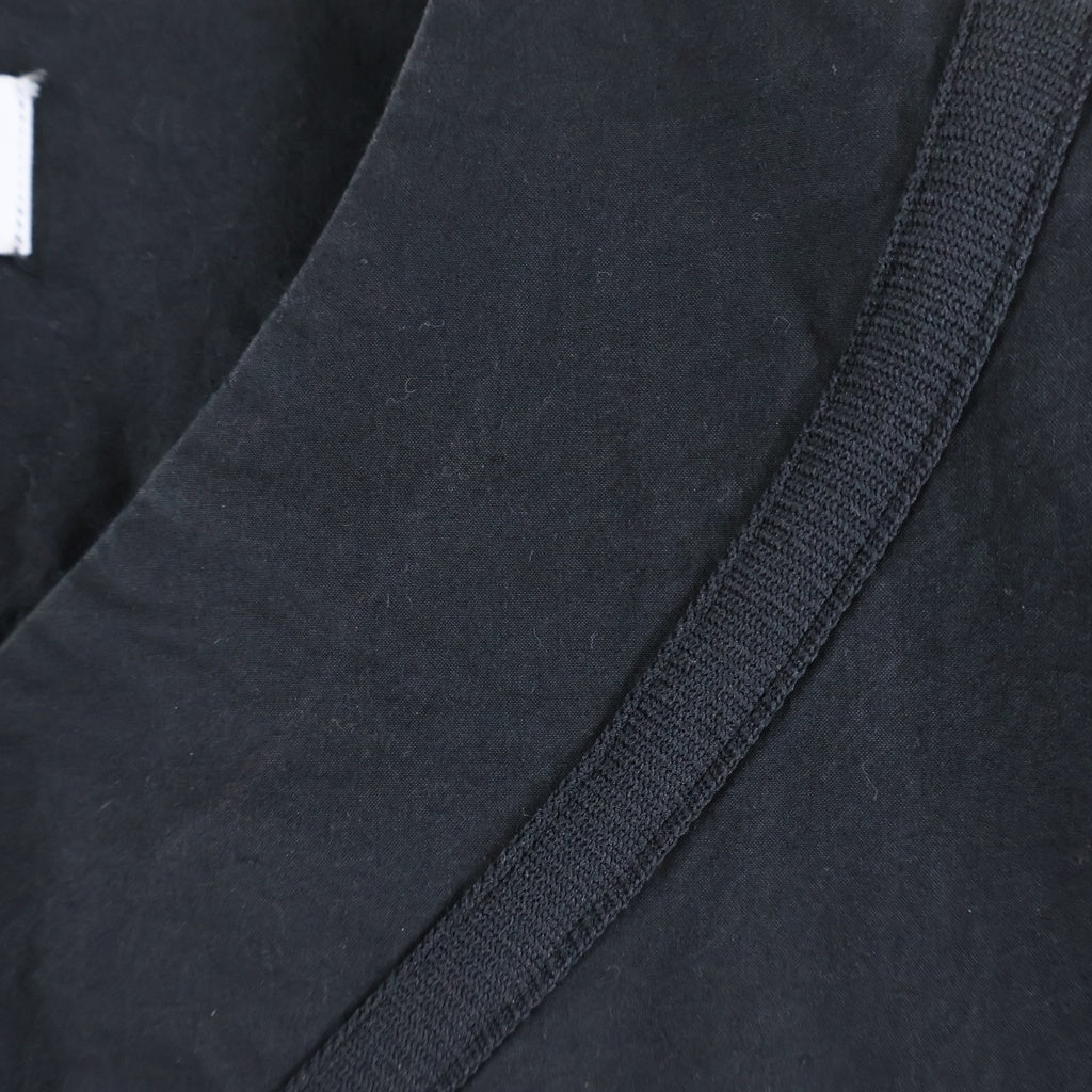 FACETASM(ファセッタズム) 18SS Baseball Shirt バックリブ ノーカラー半袖ベースボールシャツ ブラック RB-SH-M18