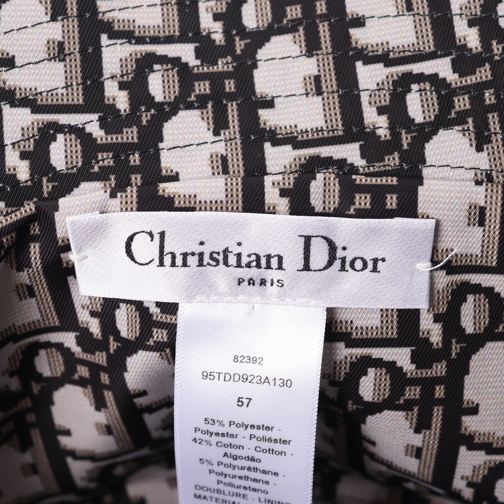 Christian Dior(クリスチャンディオール) Teddy-D リバーシブル ボブハット オブリーク柄 バケットハット 帽子 ブラック 95TDD923A130