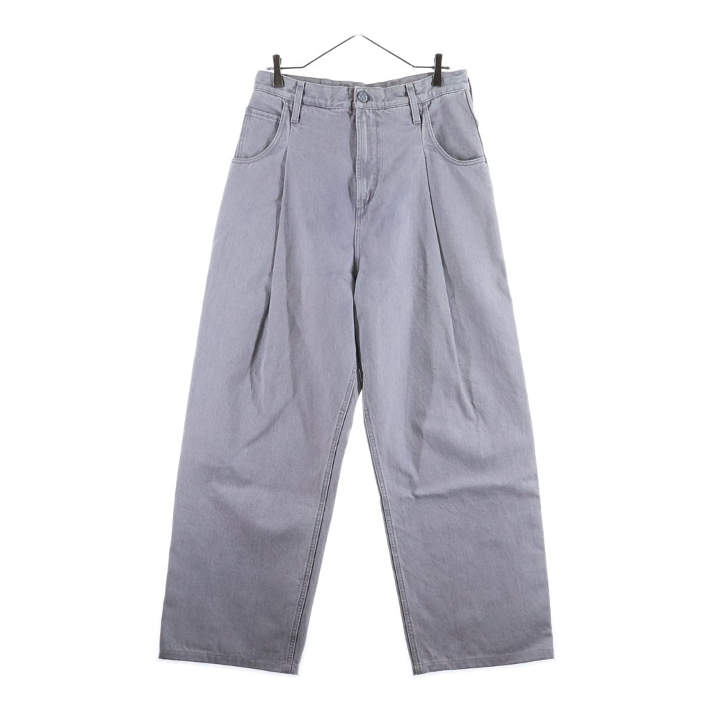 LOUIS VUITTON(ルイヴィトン) 19AW タック ワイドデニム デニムパンツ グレー HHD90WRDF