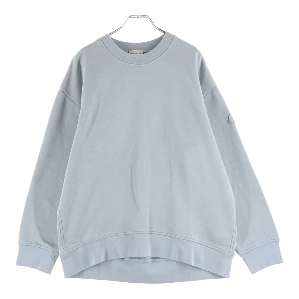 MONCLER(モンクレール) SWEATSHIRT ワッペンロゴ クルーネック長袖スウェットトレーナー グレー H20938G00016