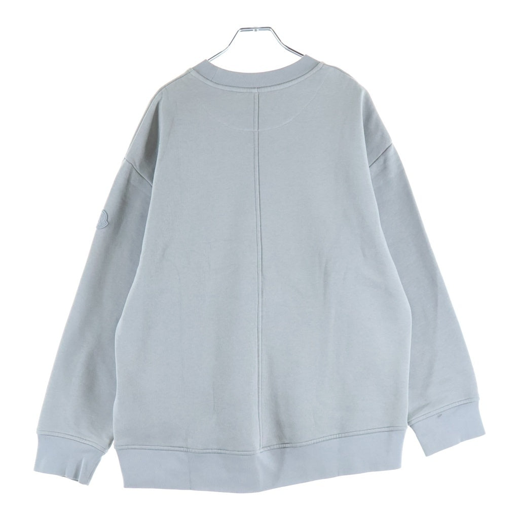 MONCLER(モンクレール) SWEATSHIRT ワッペンロゴ クルーネック長袖スウェットトレーナー グレー H20938G00016