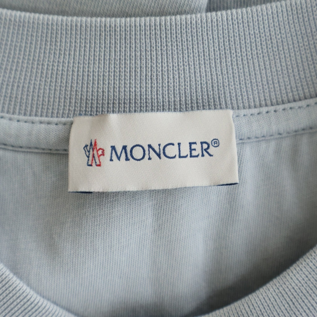 MONCLER(モンクレール) SWEATSHIRT ワッペンロゴ クルーネック長袖スウェットトレーナー グレー H20938G00016