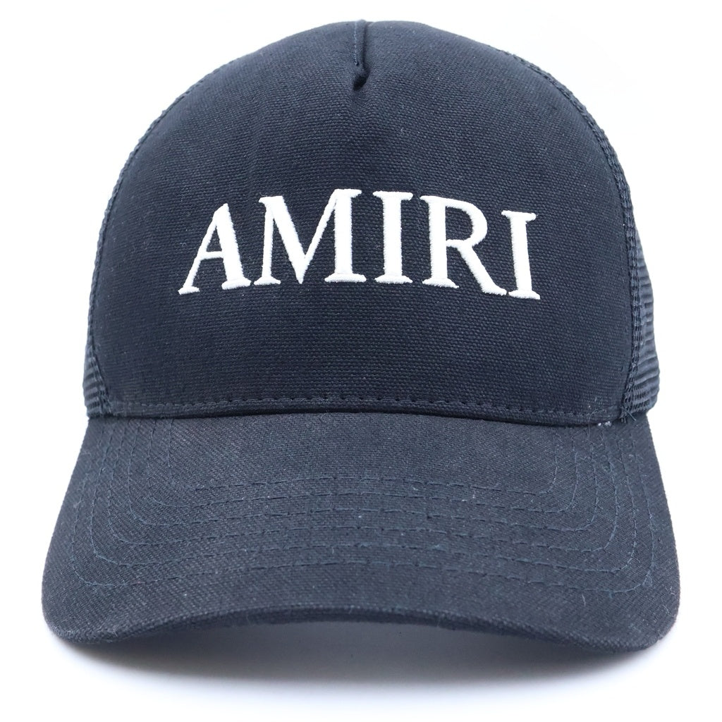AMIRI(アミリ) Core Logo Cap ロゴ刺繍メッシュキャップ 帽子 ブラック AMHATR1014