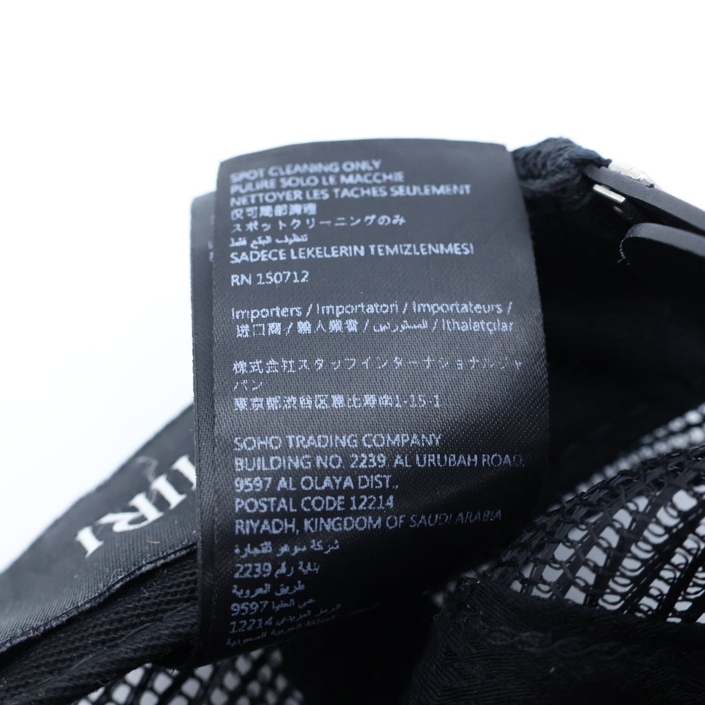 AMIRI(アミリ) Core Logo Cap ロゴ刺繍メッシュキャップ 帽子 ブラック AMHATR1014