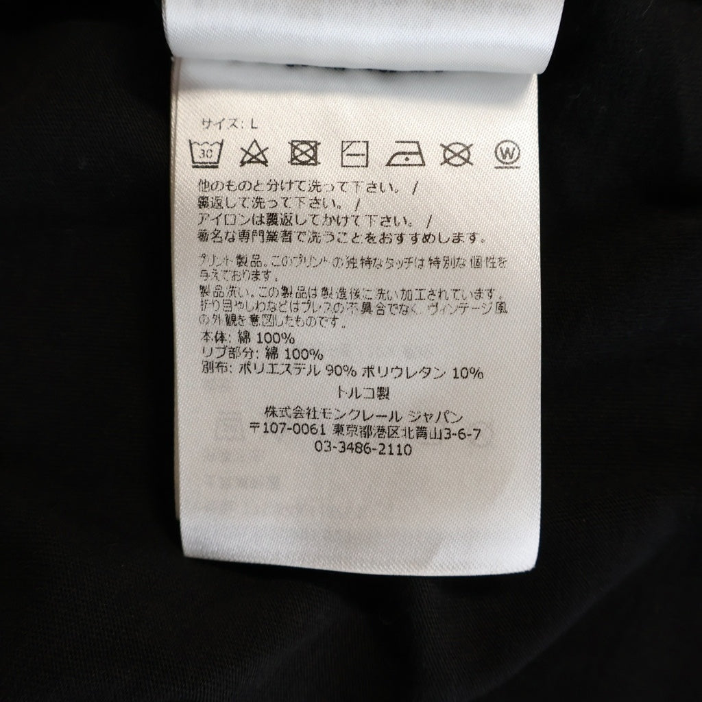 MONCLER(モンクレール) 22SS MAGLIA MANICHE CORTE サイドメッシュロゴプリント クルーネック半袖Tシャツカットソー ブラック I10918C00009 829H8