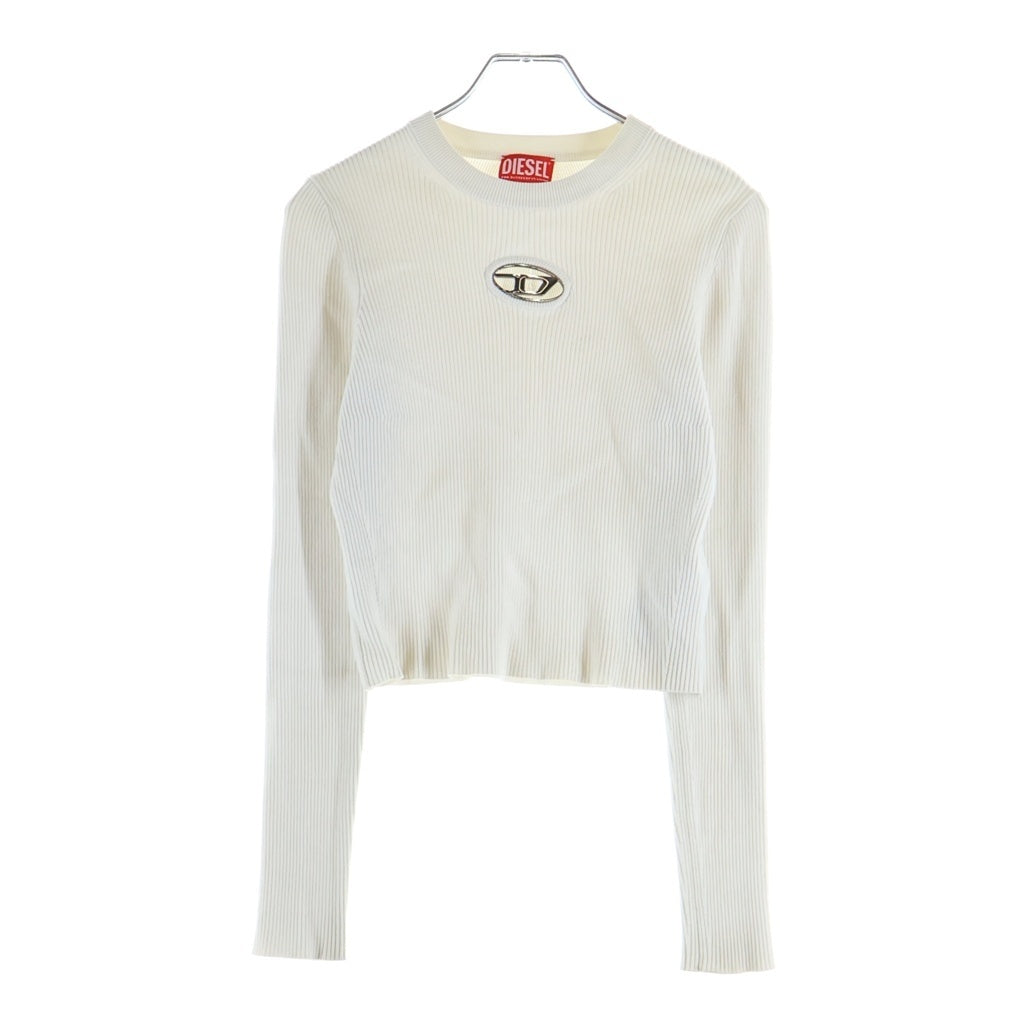 DIESEL(ディーゼル) M-Valary ロゴプレート ニットカットソー レディース ホワイト A12397 0DLAX