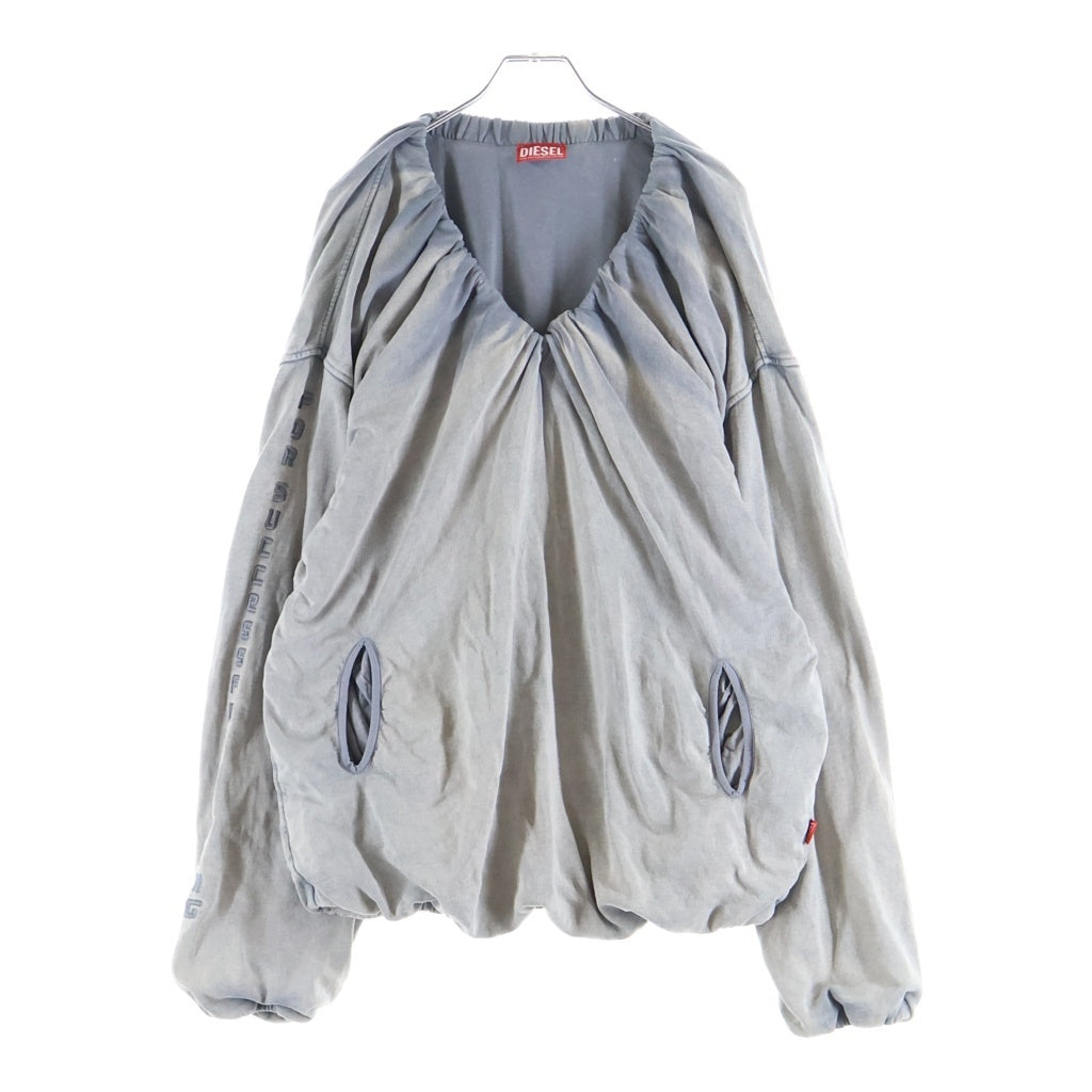 DIESEL(ディーゼル) F-INDY ギャザーネックスウェットプルオーバー スウェットトレーナー レディース グレー A17683 0BMBK