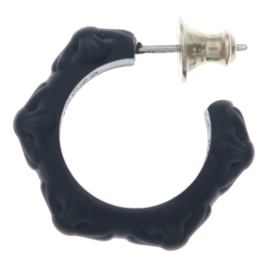 CHROME HEARTS(クロムハーツ) RUBBER HOOP CROSS SML クロスバンドフープ シリコンピアス ブラック