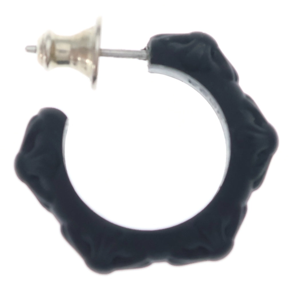 CHROME HEARTS(クロムハーツ) RUBBER HOOP CROSS SML クロスバンドフープ シリコンピアス ブラック