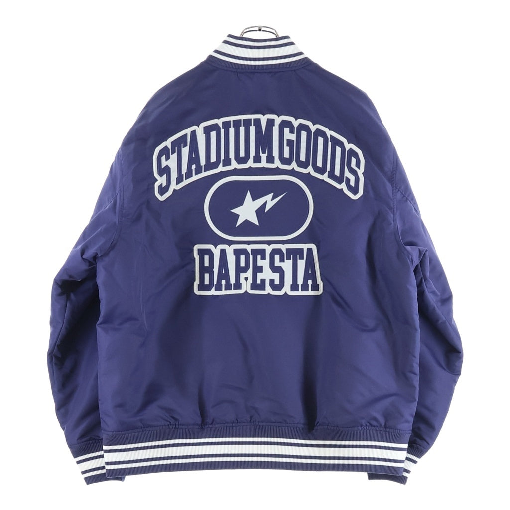A BATHING APE(アベイシングエイプ) X STADIUM GOODS VARSITY JACKET スタジアムジャケット パープル 001HJJ231901C