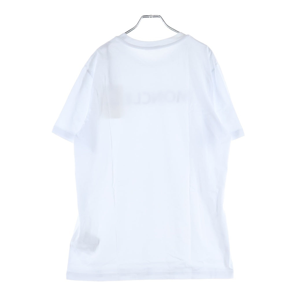 MONCLER(モンクレール) フロントワッペンロゴ クルーネック半袖Tシャツカットソー ホワイト H20918C00025