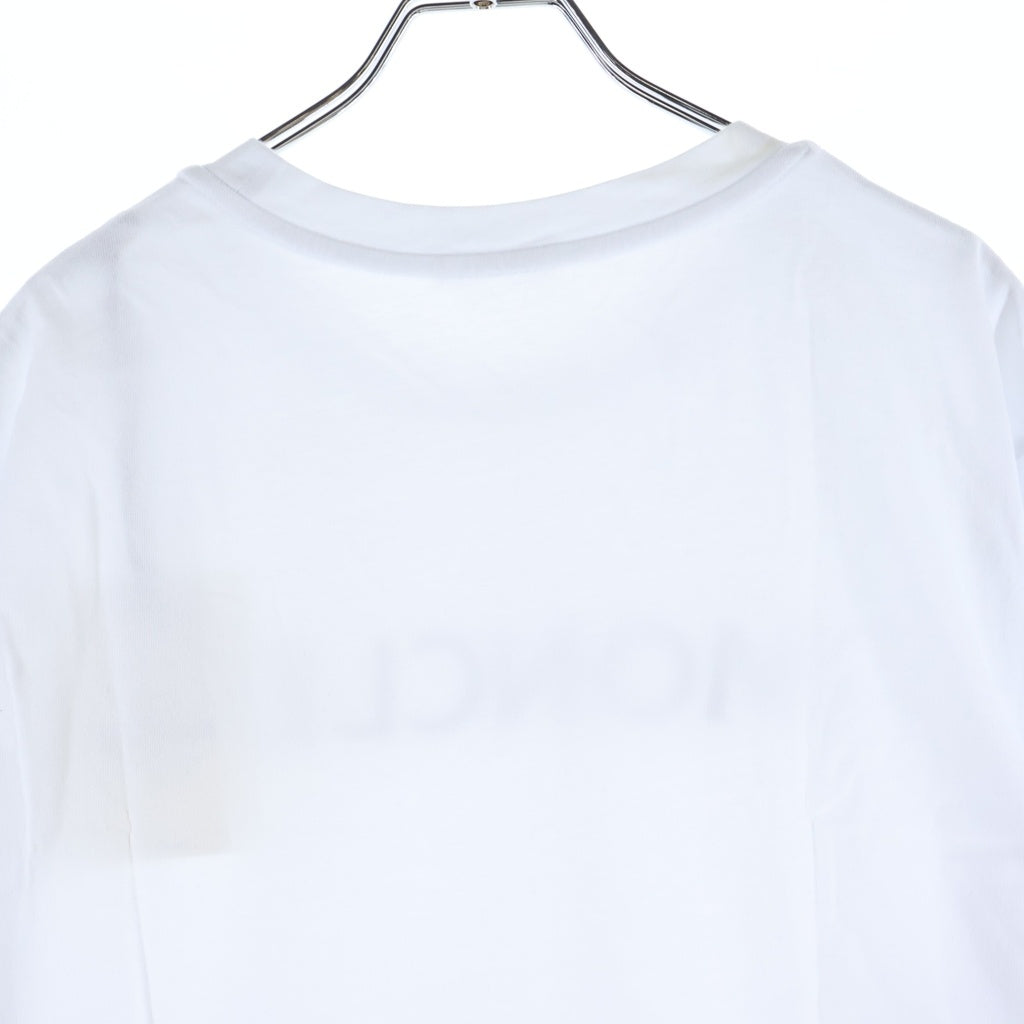 MONCLER(モンクレール) フロントワッペンロゴ クルーネック半袖Tシャツカットソー ホワイト H20918C00025