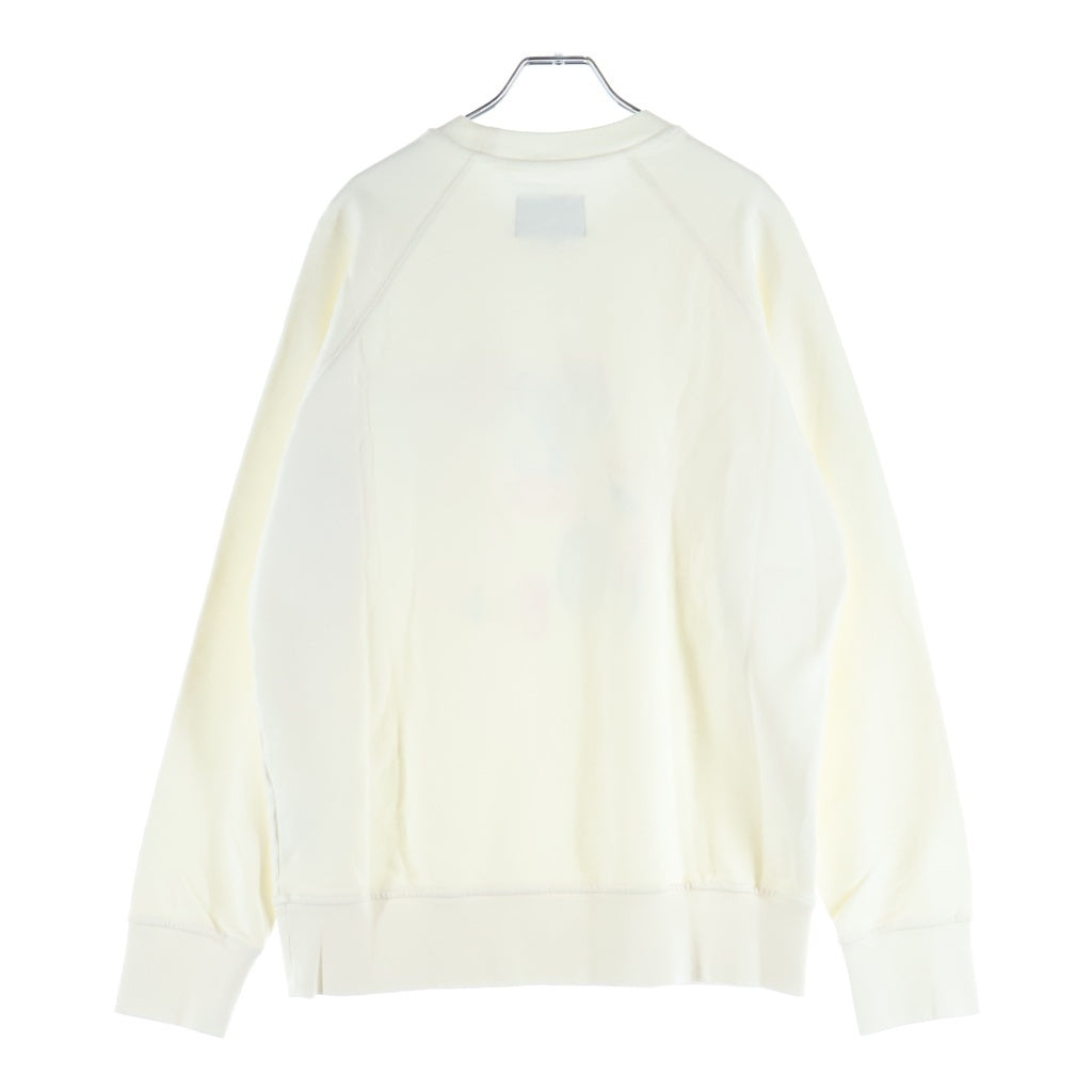 CASABLANCA(カサブランカ) 22SS Fujita san Sweatshirt フロントフリント クルーネック長袖スウェットトレーナー ホワイト MS22-JTP-011