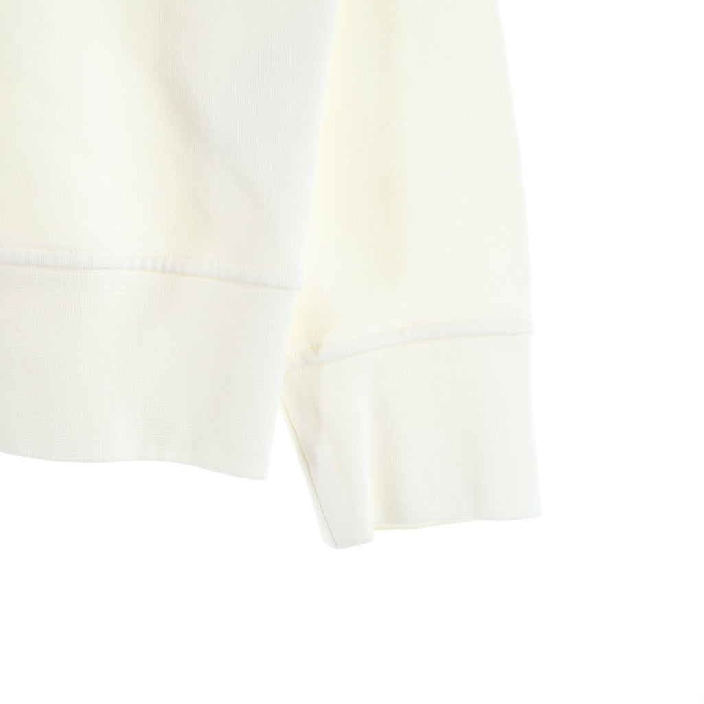 CASABLANCA(カサブランカ) 22SS Fujita san Sweatshirt フロントフリント クルーネック長袖スウェットトレーナー ホワイト MS22-JTP-011