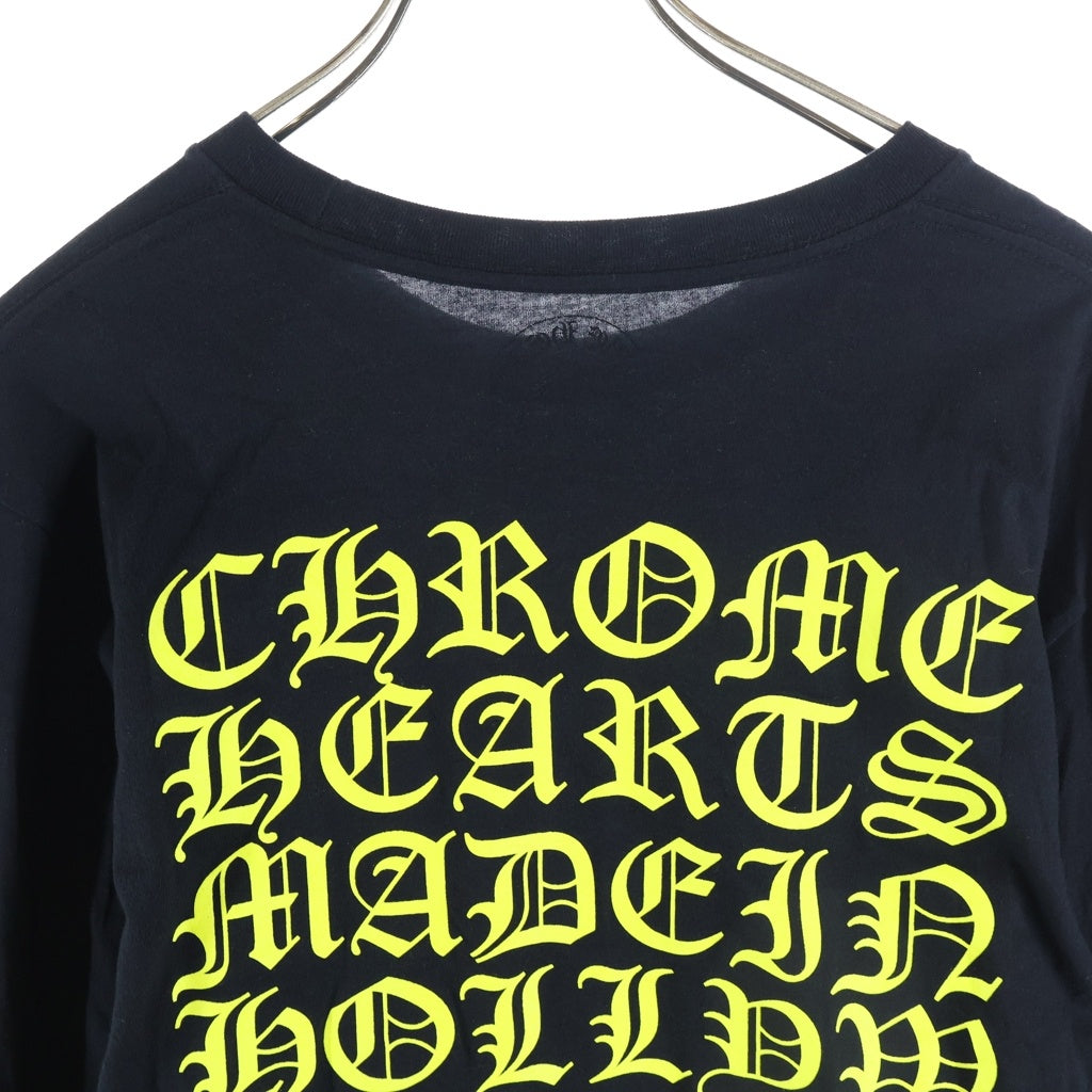 CHROME HEARTS(クロムハーツ) Made In Hollywood Vertical Logo L/S Tee メイドインハリウッド ヴァーティカルロゴ アームフローラルプリント クルーネック長袖Tシャツ
