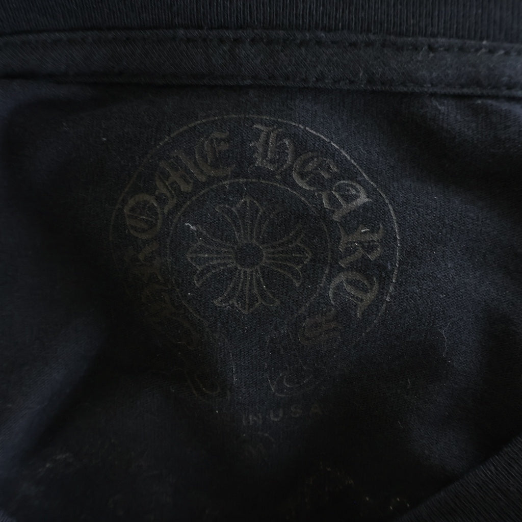CHROME HEARTS(クロムハーツ) Made In Hollywood Vertical Logo L/S Tee メイドインハリウッド ヴァーティカルロゴ アームフローラルプリント クルーネック長袖Tシャツ