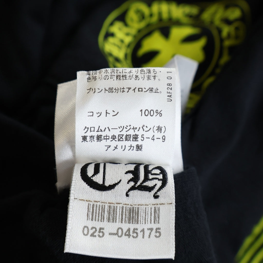 CHROME HEARTS(クロムハーツ) Made In Hollywood Vertical Logo L/S Tee メイドインハリウッド ヴァーティカルロゴ アームフローラルプリント クルーネック長袖Tシャツ