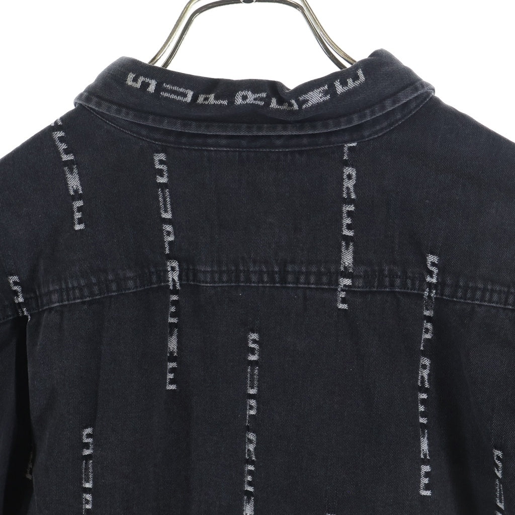 SUPREME(シュプリーム) 20AW Logo Stripe Jacquard Denim Shirt ロゴストライプ 長袖ジャガードデニムシャツ ブラック