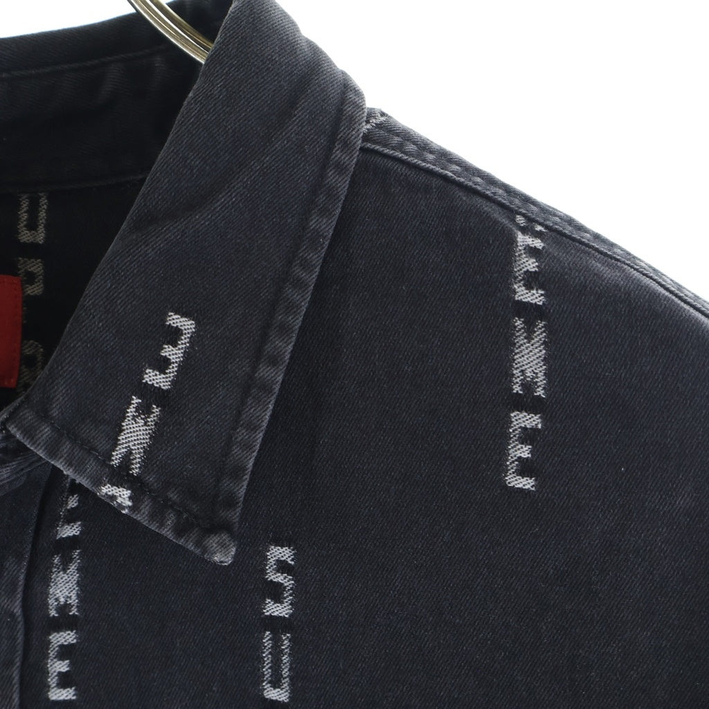 SUPREME(シュプリーム) 20AW Logo Stripe Jacquard Denim Shirt ロゴストライプ 長袖ジャガードデニムシャツ ブラック