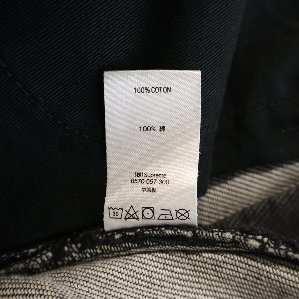 SUPREME(シュプリーム) 20AW Logo Stripe Jacquard Regular Jean ロゴストライプ ジップフライジャガードデニムパンツ ブラック
