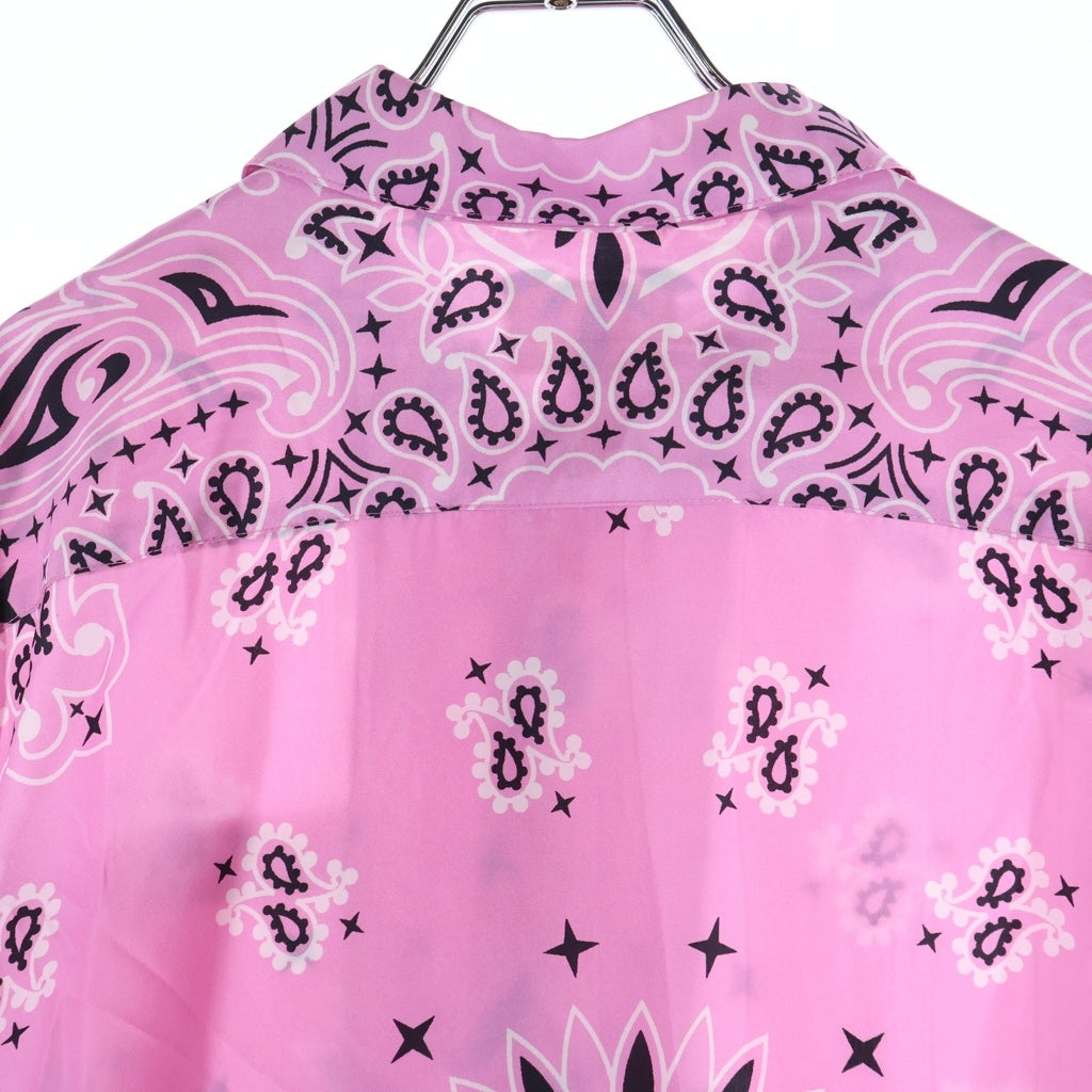 SUPREME(シュプリーム) 21SS Bandana Silk S/S バンダナ総柄 半袖シルクシャツ ピンク