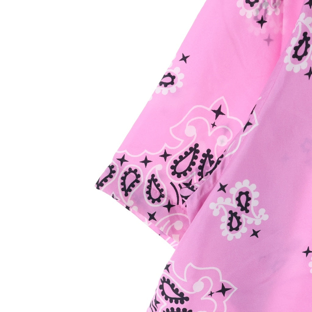 SUPREME(シュプリーム) 21SS Bandana Silk S/S バンダナ総柄 半袖シルクシャツ ピンク