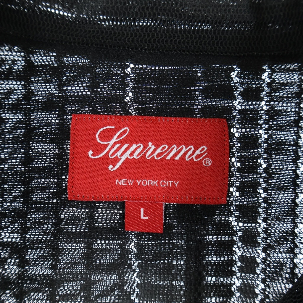 SUPREME(シュプリーム) 21SS Liberty Lace S/S Shirt リバティレース 総レース半袖開襟シャツ ブラック
