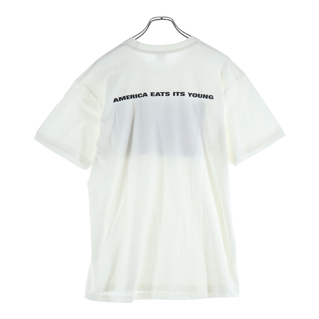 SUPREME(シュプリーム) 21AW America Eats Its Young Tee 両面プリント クルーネック半袖Tシャツカットソー ホワイト