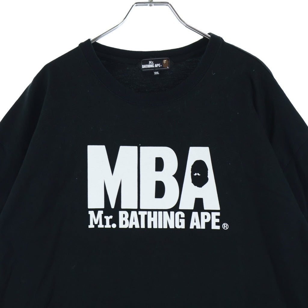 A BATHING APE(アベイシングエイプ) MBA ロゴプリント クルーネック半袖Tシャツカットソー ブラック 7M20-109-317