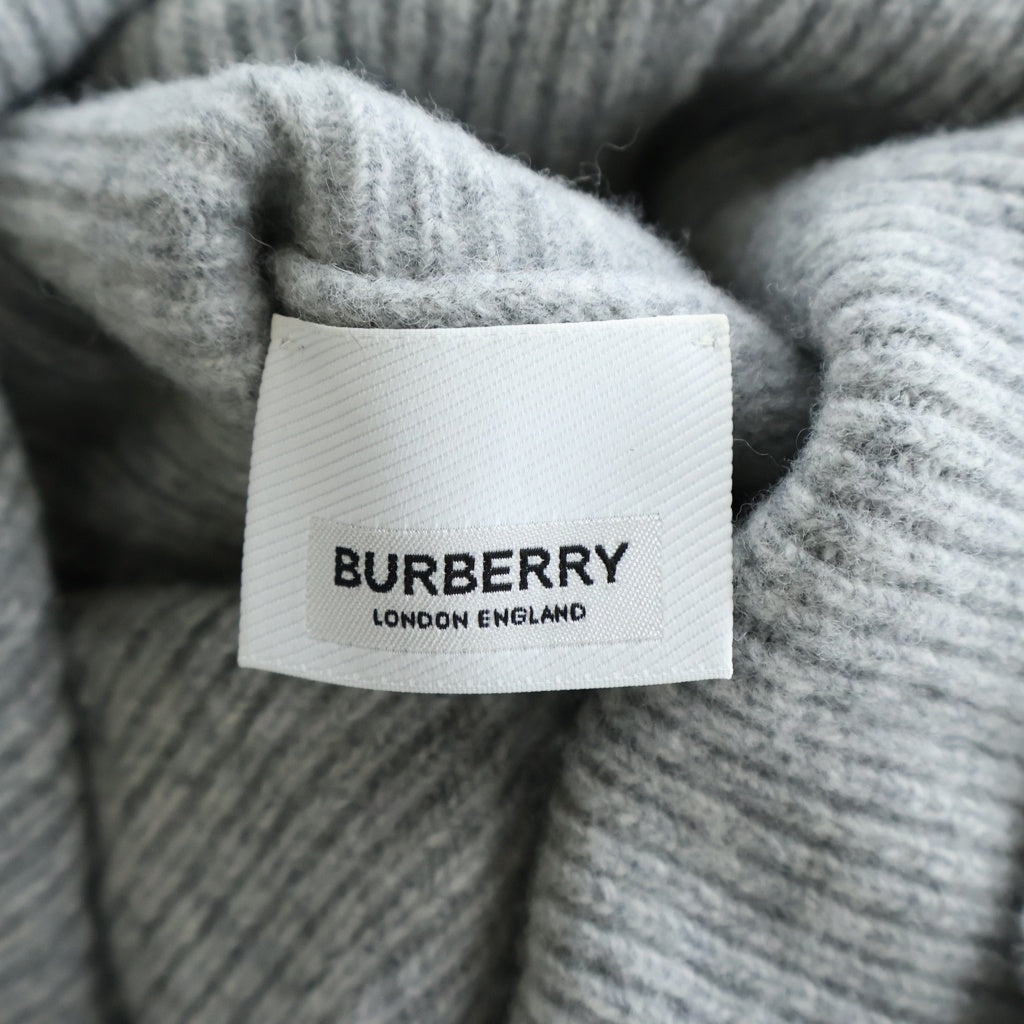 BURBERRY LONDON(バーバリーロンドン) ロゴパッチ ウール タートルネックニット グレー レディース 8046290