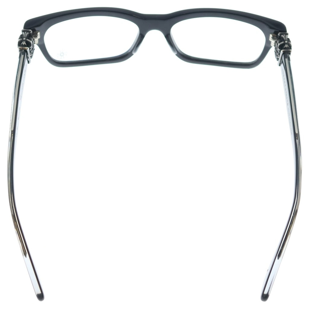 CHROME HEARTS(クロムハーツ) HEY JACK U LATE-A セメタリークロステンプル スクエアフレームサングラス ブラック
