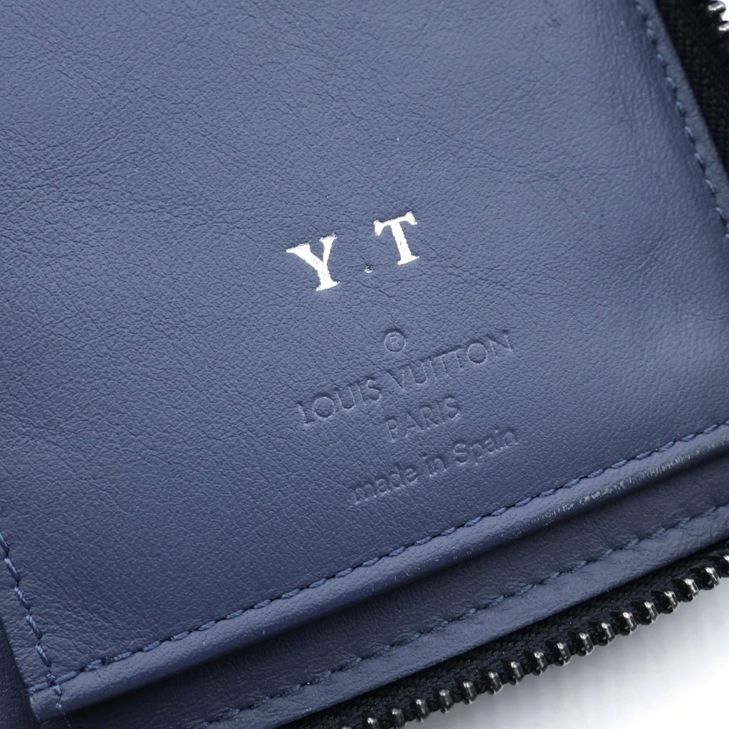 LOUIS VUITTON(ルイヴィトン) モノグラム シャドウ ジッピーウォレット ヴェルティカル ラウンドジップ レザーウォレット 財布 ブルー M82322