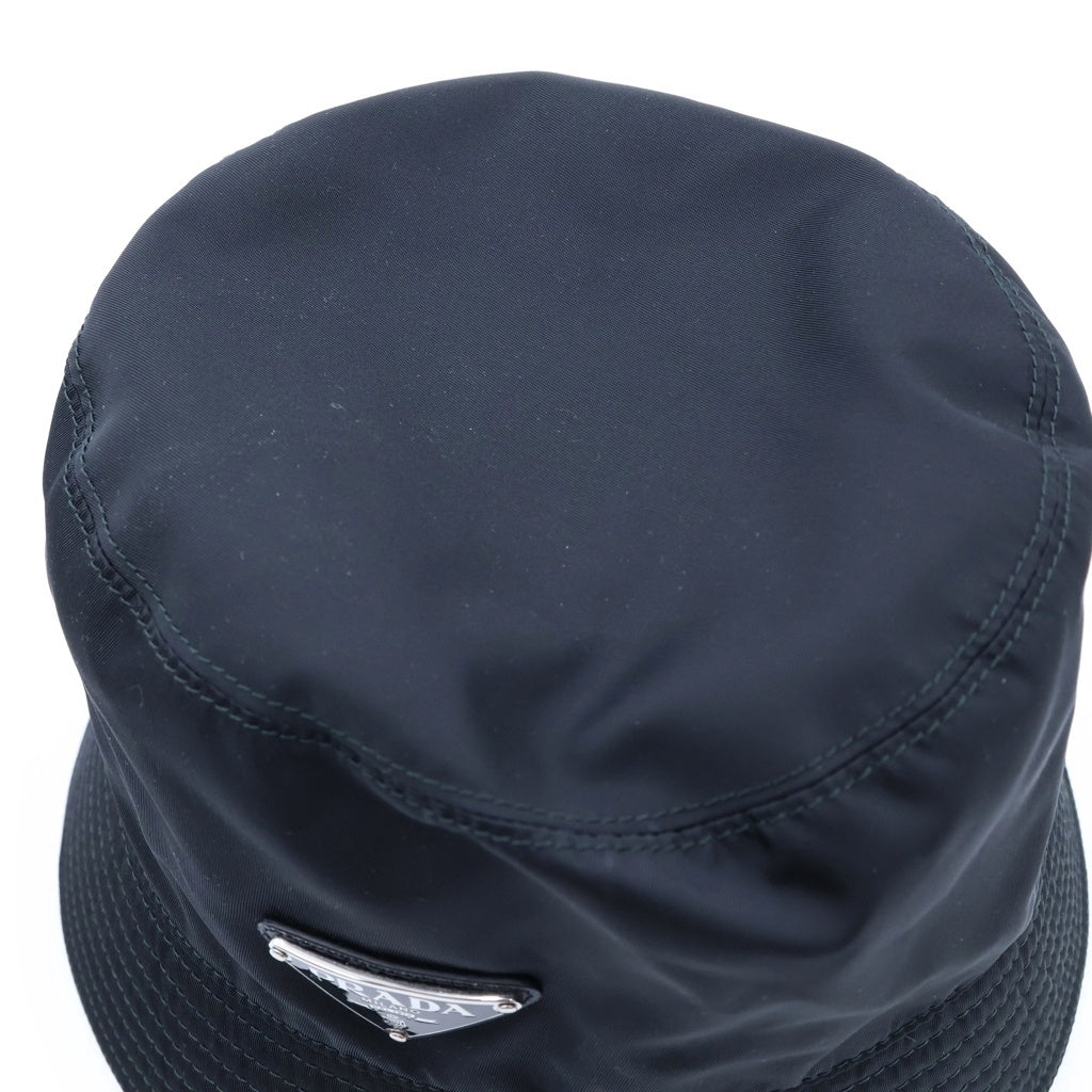 PRADA(プラダ) Re-Nylon トライアングルロゴ バケットハット 帽子 ブラック 2HC137 2DMI レディース